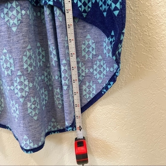 ROUTE 66 clothing co. geometric patterned blue sundress, medium, cut out back - Picture 7 of 8